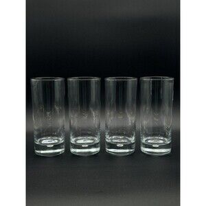 VTG Pasabahce Heavy Base 20oz Highball Glasses Set of 4 Clear Bubble Tumblers